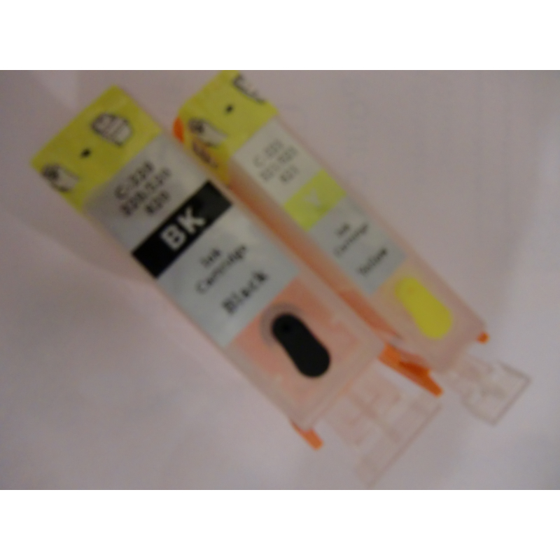 PGI525/CLI526: 1 cartouche vide à remplir (couleur au choix) avec puce autoresett