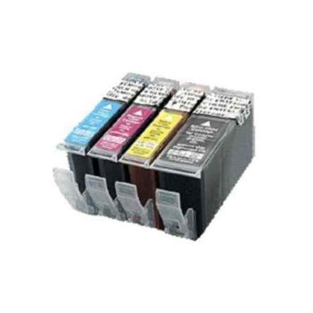 PGI-5bk/CLI8: 4 compatible cartridges for Canon. WITH chip