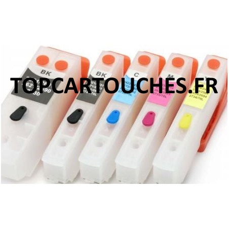 T3331, 3341 à 3344: 5 cartouches rechargeables avec puces autoreset