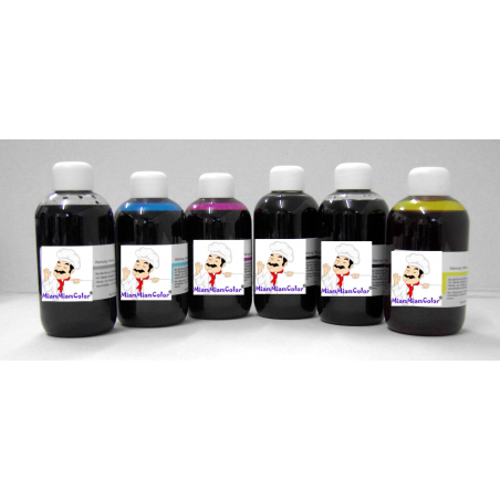 6x100 ml encre alimentaire pour Canon avec couleur bleuté/violet