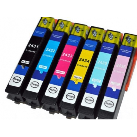 6 cartuchos compatibles T24 para Epson XP 750