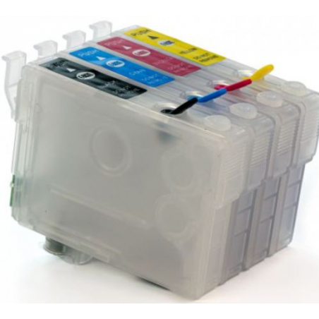 T603XXL: 4 refillable cartridges with autoreset chips