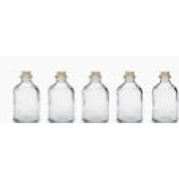 5 flacons en PER 100ml avec bouchons