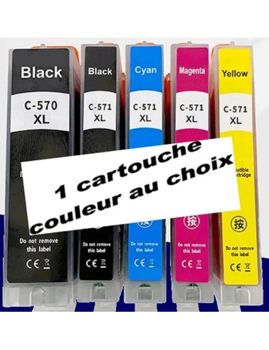 PGI570/CLI571 cartouche rechargeable couleur au choix déstockage