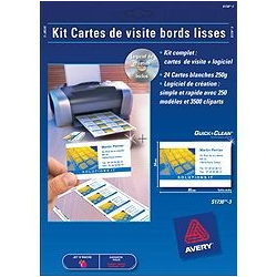 80 cartes de visite recto/verso mat 85x54 mm